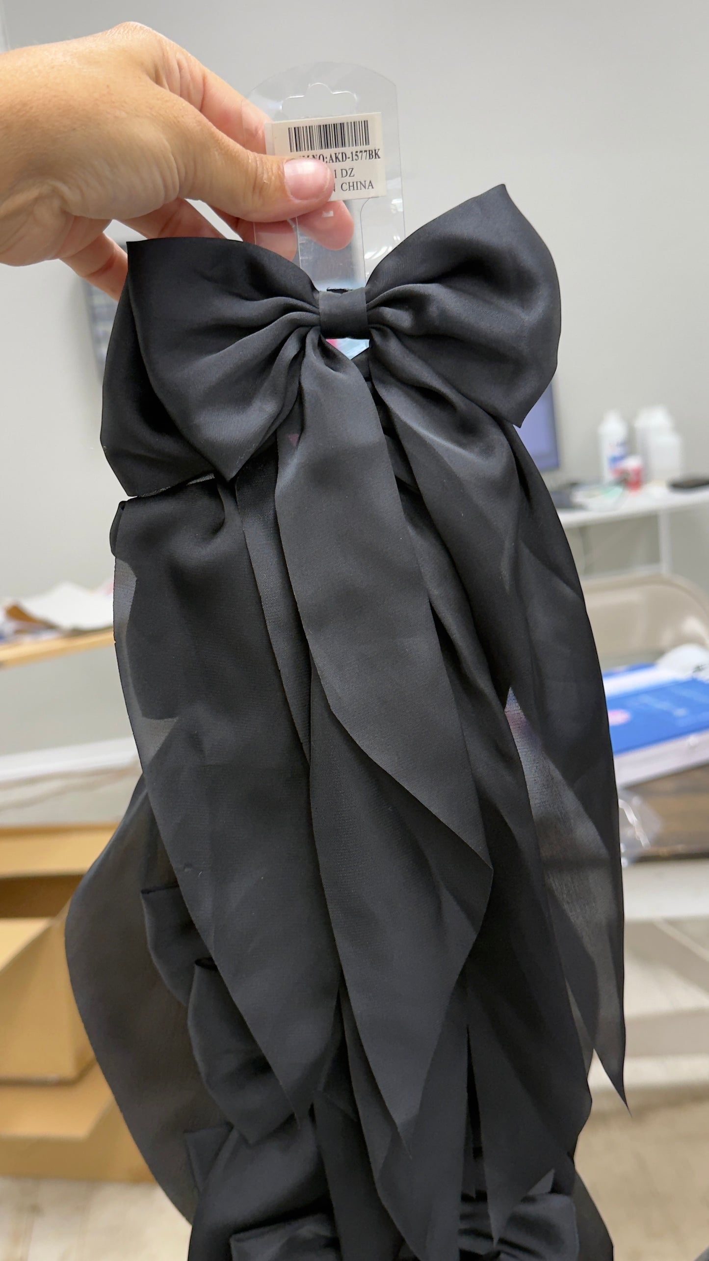 Silk hair bow