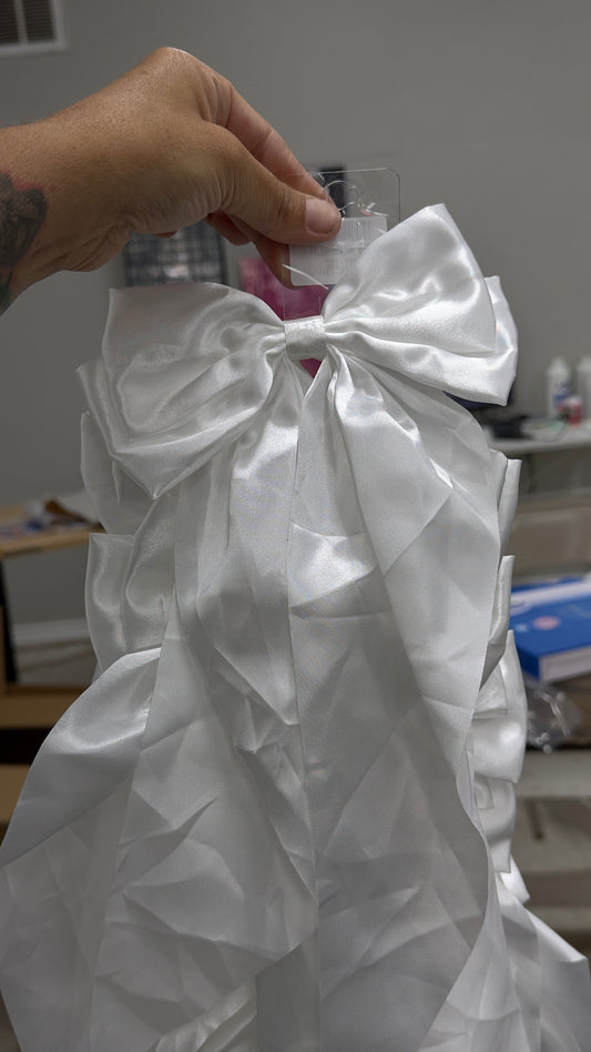 Silk hair bow