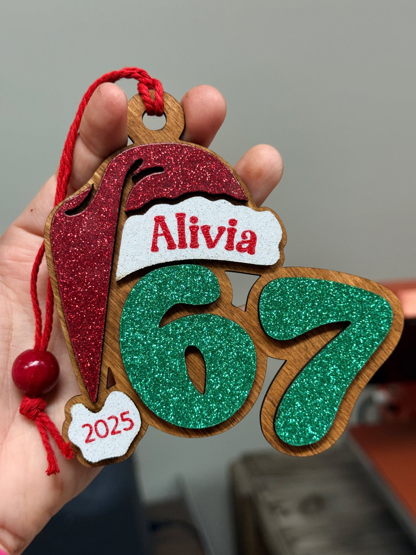 67 Ornament Santa hat